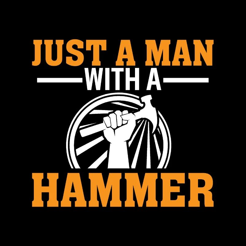 Nur Ein Mann Mit Einem Hammer