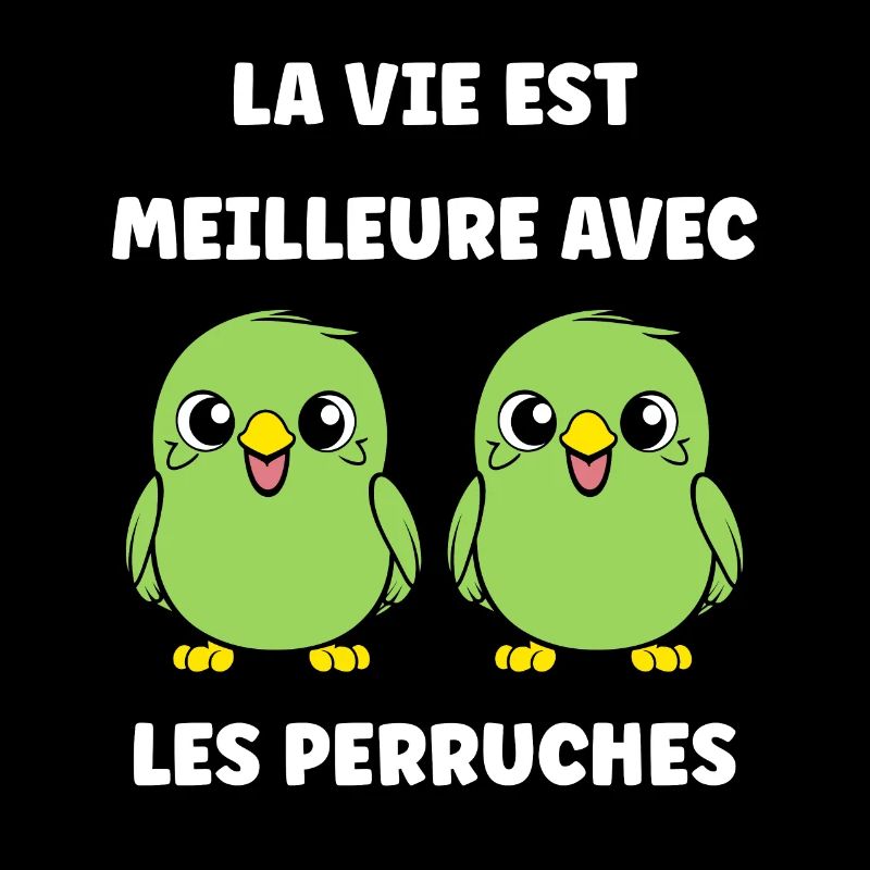 Oiseaux perruches humour petite perruche