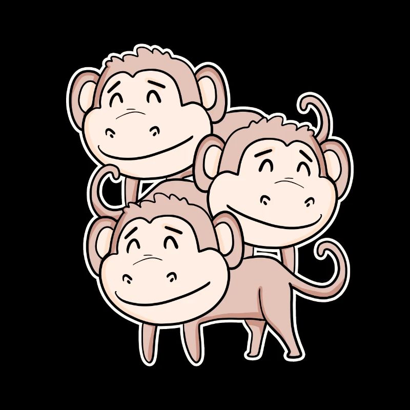 Singe mignon - Motif de singe