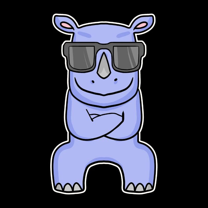 Hippopotamus with glasses