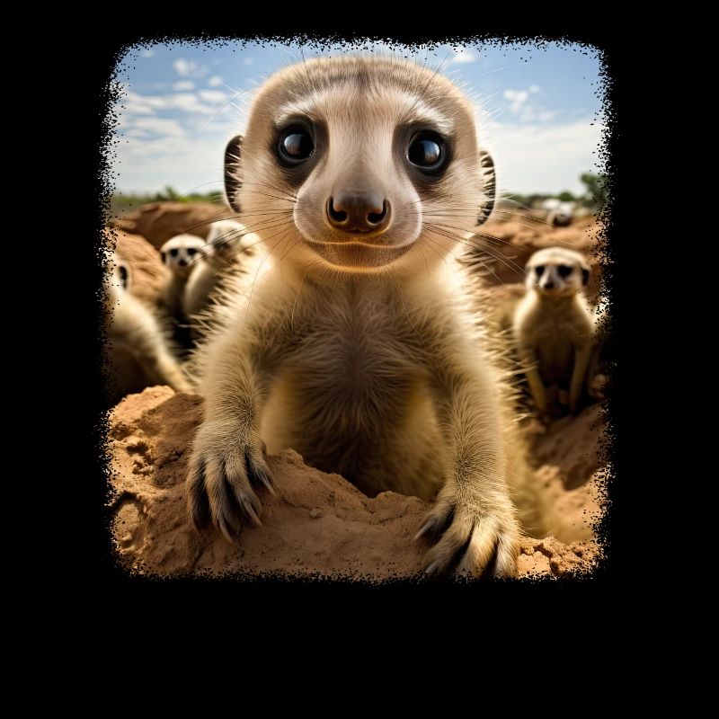 Meerkat realistic Erdmännchen