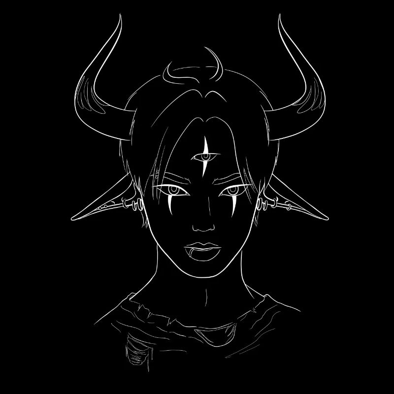 Inccubus Demon | Occult|Devil Horns|Third Eye
