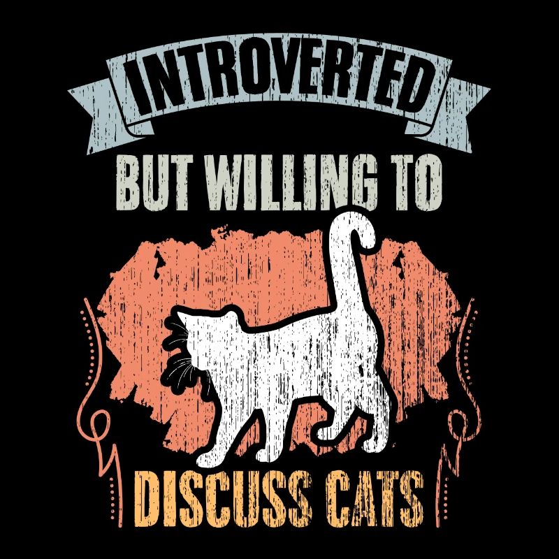 Vintage Introverti Mais Prêt À Discuter Des Chats A