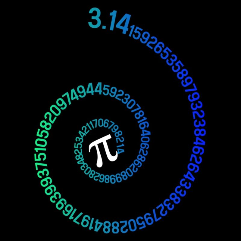 Pi Spiral Novelty Math Geek 3.14 Pi Day