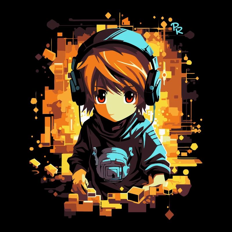 Anime Manga Gaming Kopfhörer Junge