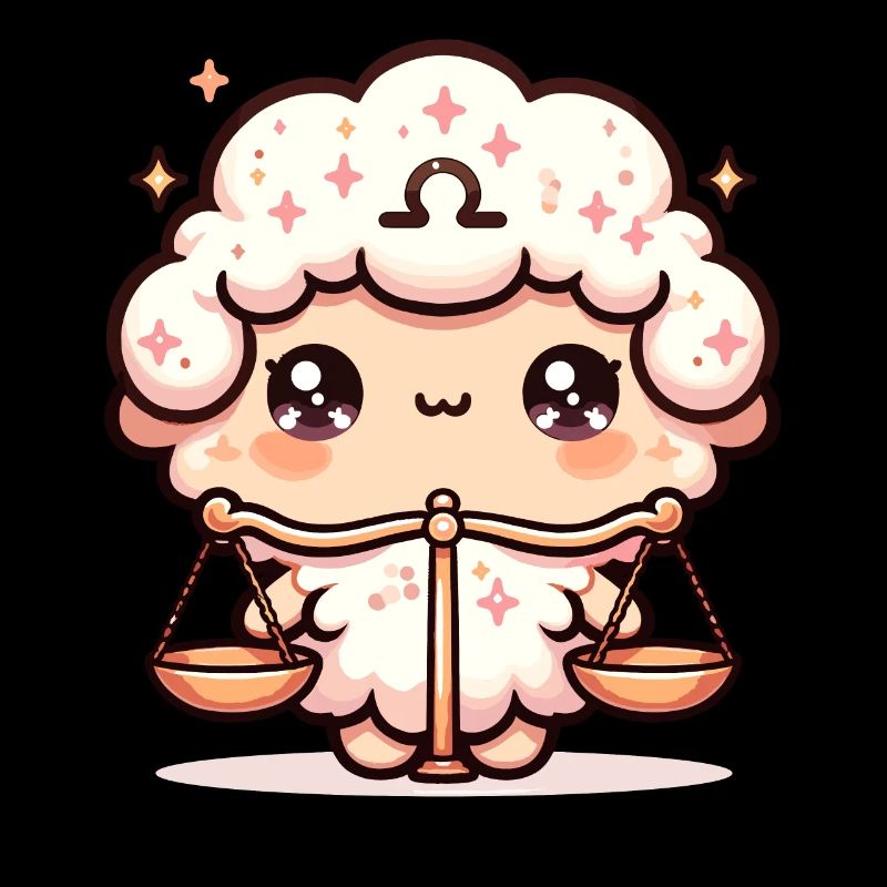 Charming Libra Zodiac Kawaii Character for