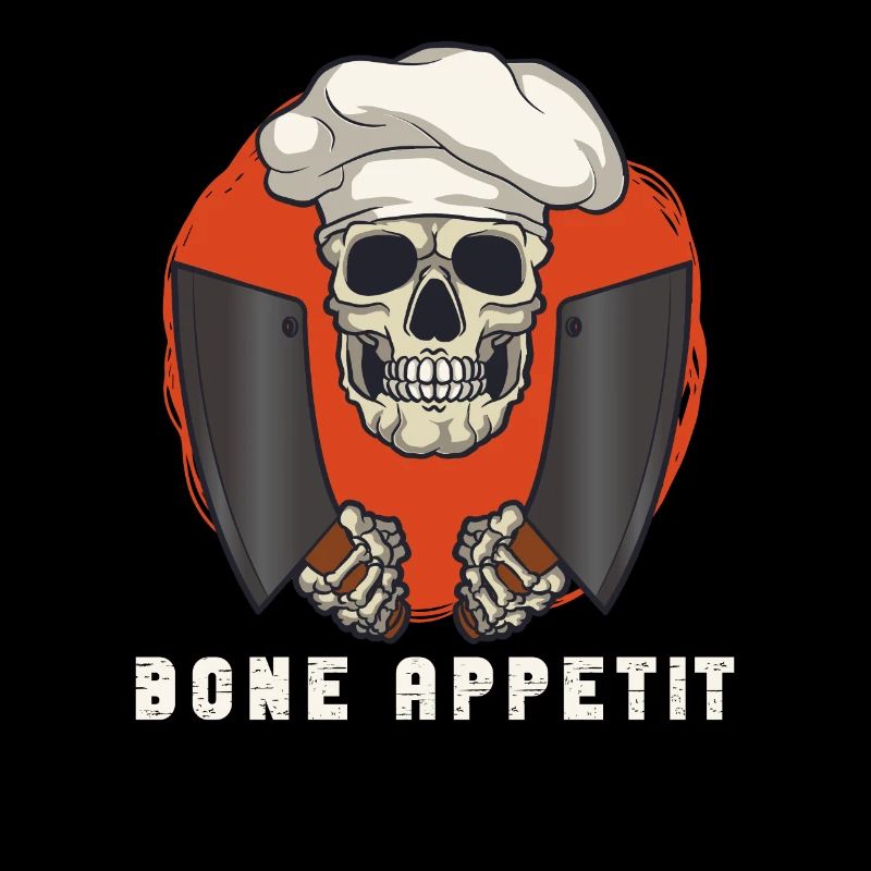 Fleischschneider Metzger Horror Skelett Gore