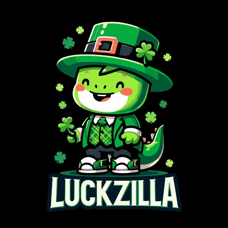 Cheerful Leprechaun Pup - Luckzilla St. Paddy's