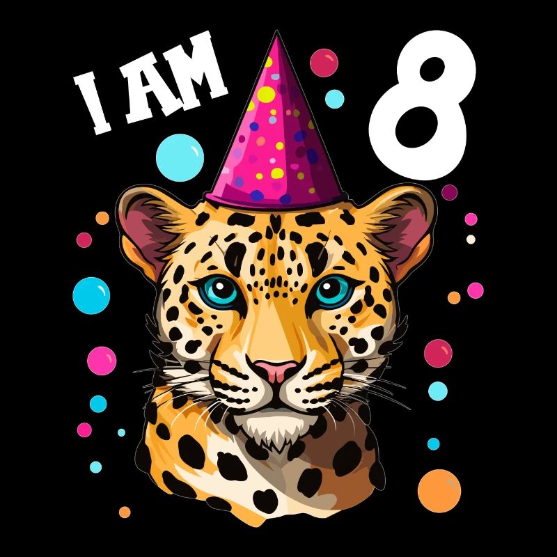 Ich bin 8 Jahre alt Leoparde Leopard 8. Geburtstag