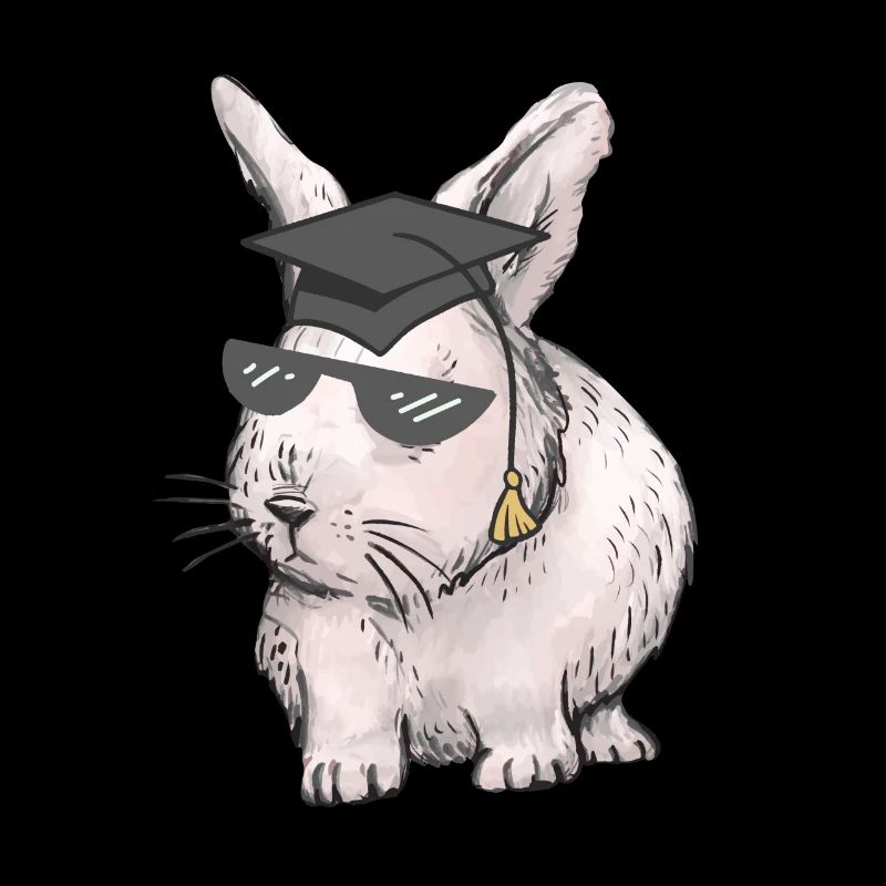 Scholar Rabbit Teacher Professions Studies Abi Graduation