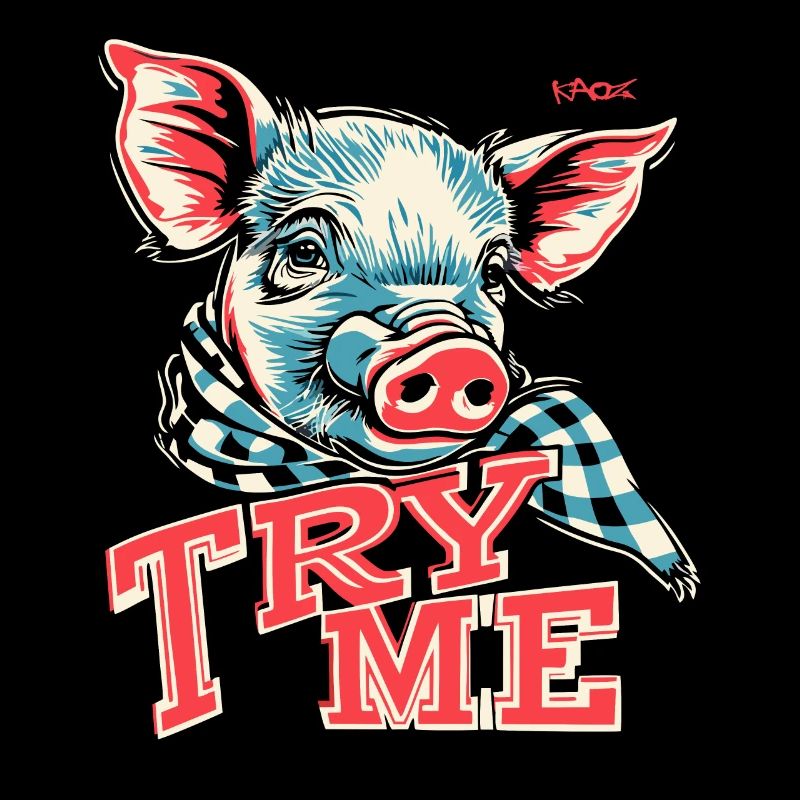 Checker Scarf: Try Me, Piggy Piglet