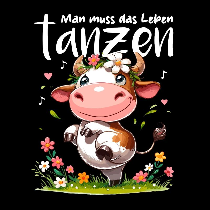 Vache Danse Danse Joie de vivre Musique Optimisme Fun