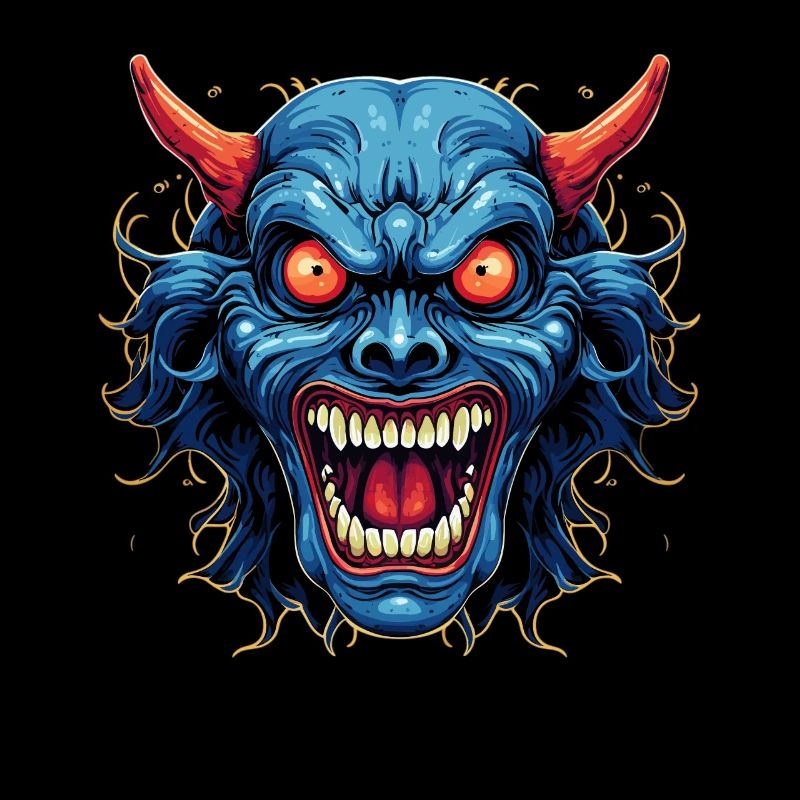 Japanese Hannya Demon Samurai Warrior Oni Mask