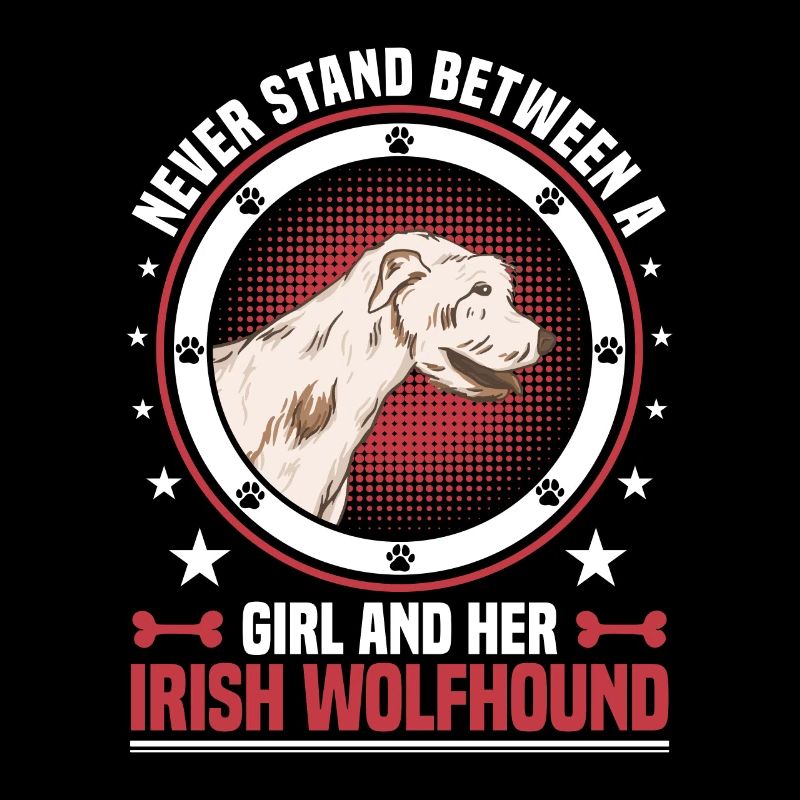 Mädchen mit Irischer Wolfshund Windhund