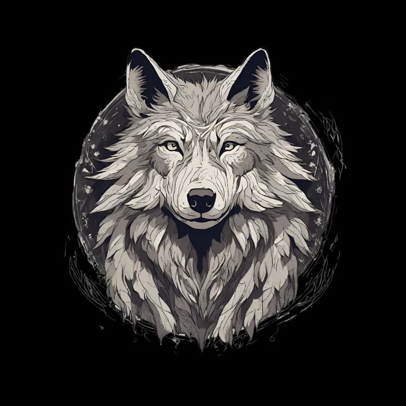 Tête de loup mystique