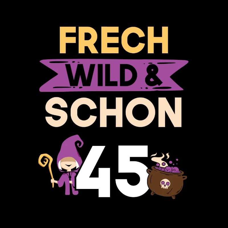 Geschenk 45 Jahre Geburtstag Halloween Hexe