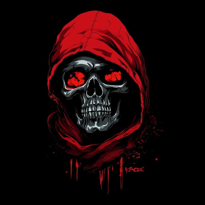 Capuchon rouge Crâne sombre