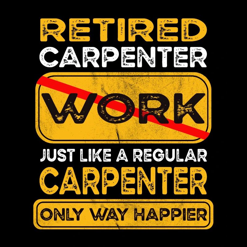Charpentier à la retraite seulement plus heureux Retraité