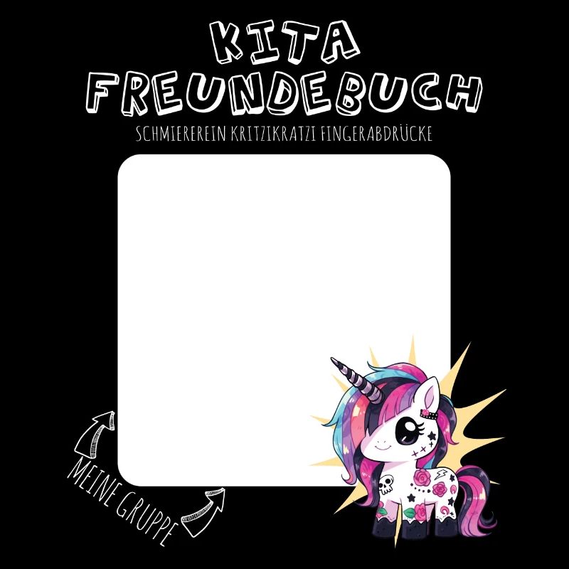 Kindergartenkind Einhorn Kita Freundebuch Mädchen