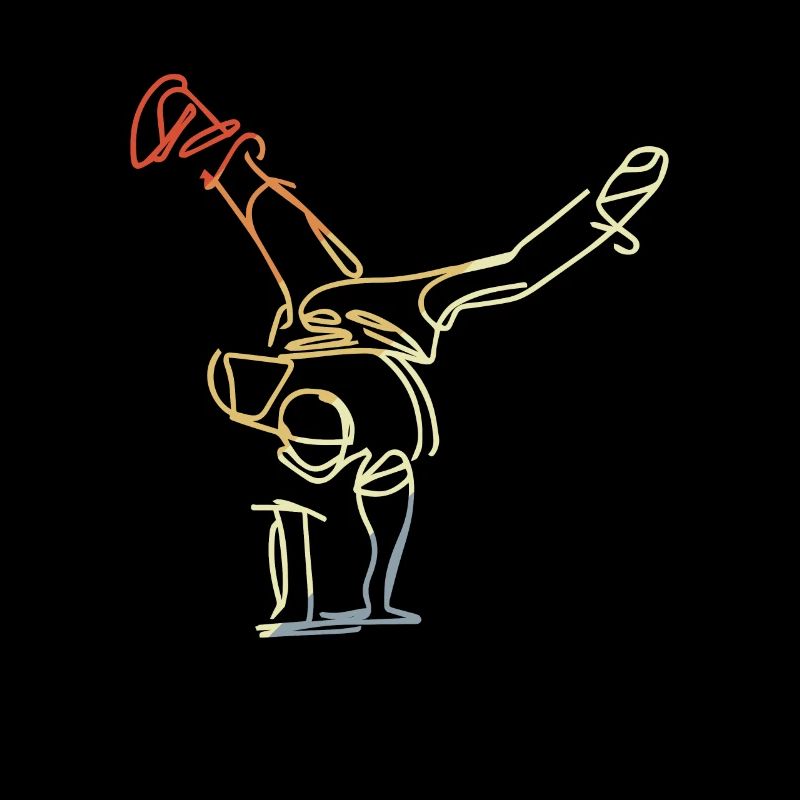 Vintage Breakdancer Sketch
