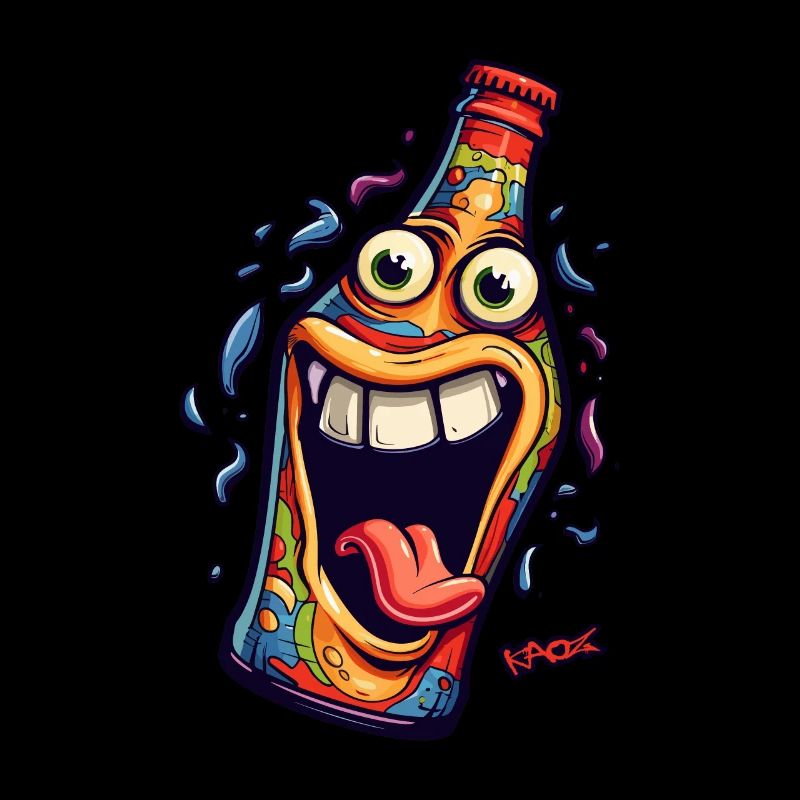 Funny Face - Bouteille de fête d’humeur de célébration
