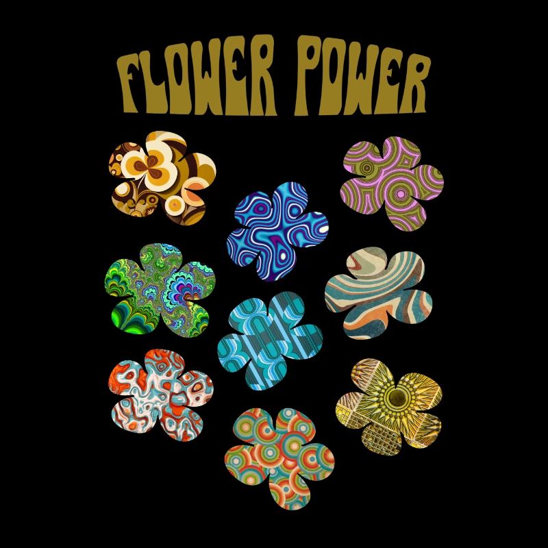 Flower power retro patterns