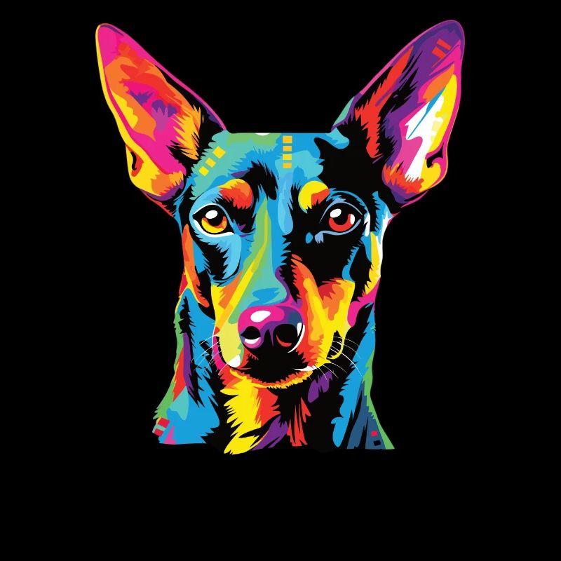 Wasserfarben Farbenfroher Manchester Terrier