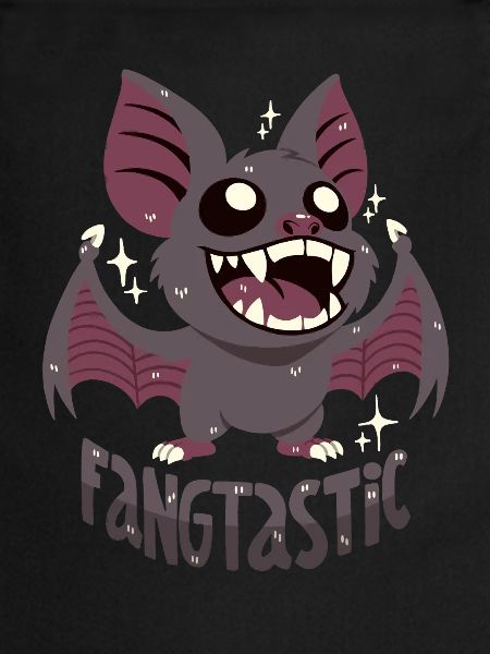 Vampire bat with fangs