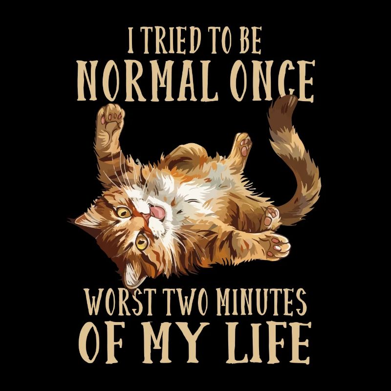 Normal Sein War Gestern Lustige Katze Spruch