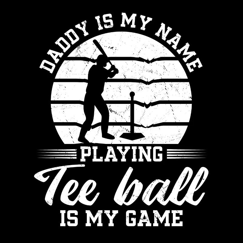Papa est mon nom en jouant Le tee-ball est mon jeu