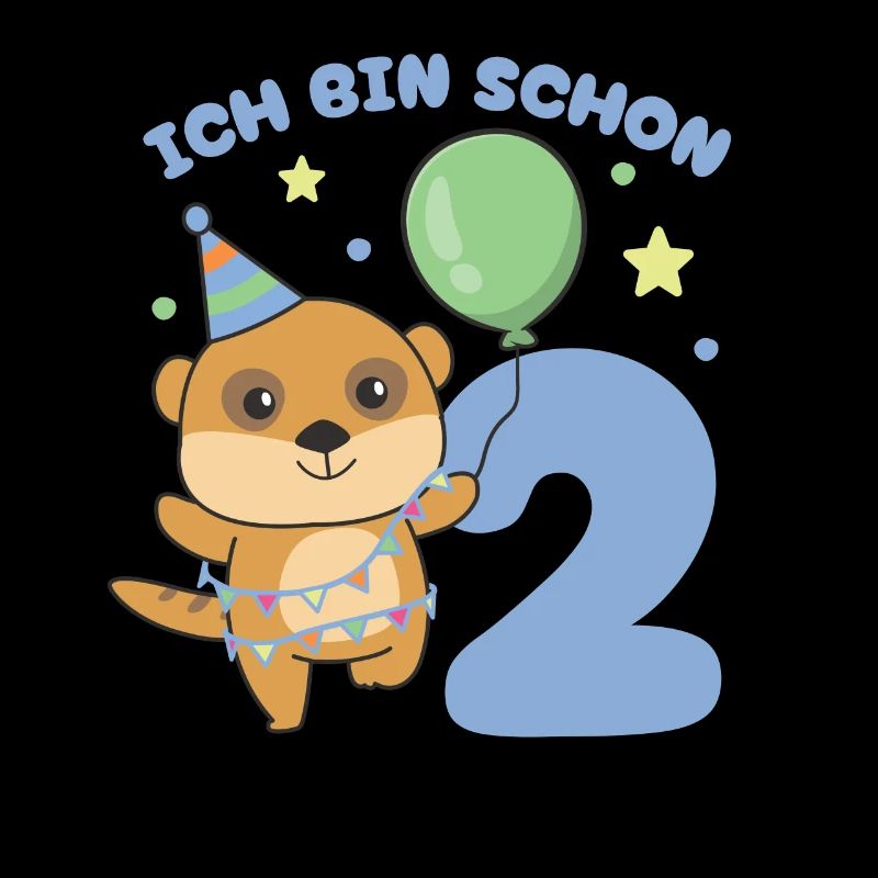 Ich bin schon 2 Erdmännchen Geburtstags Kinder