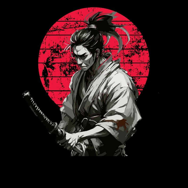 Samouraï Japonais Graphique Vintage