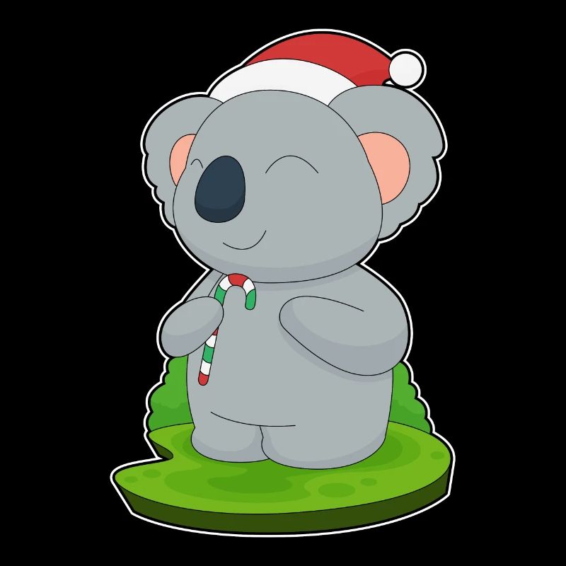 Koala Christmas Candy Cane