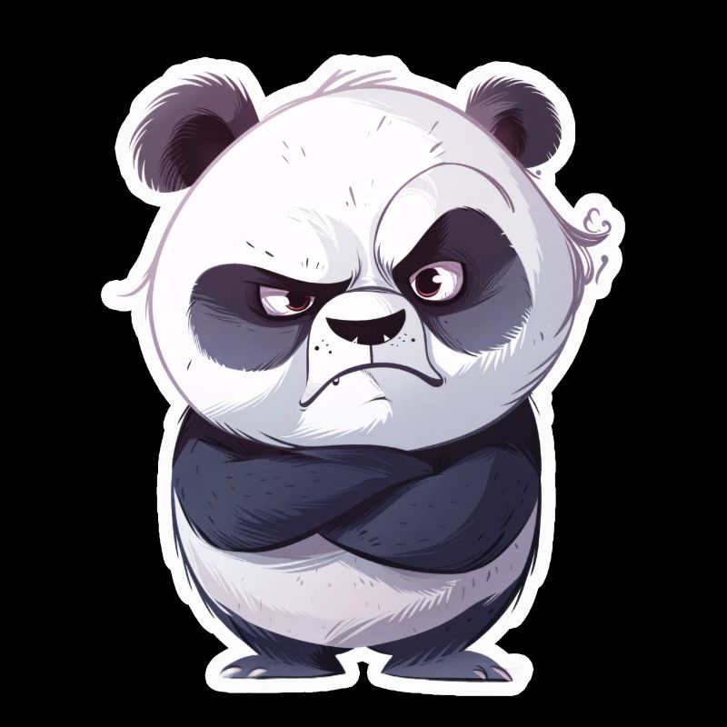 Eingeschnappter Beleidigter Panda