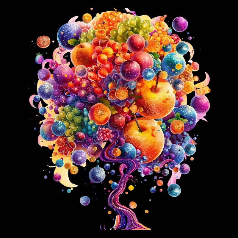 Explosion d’arbre du monde coloré