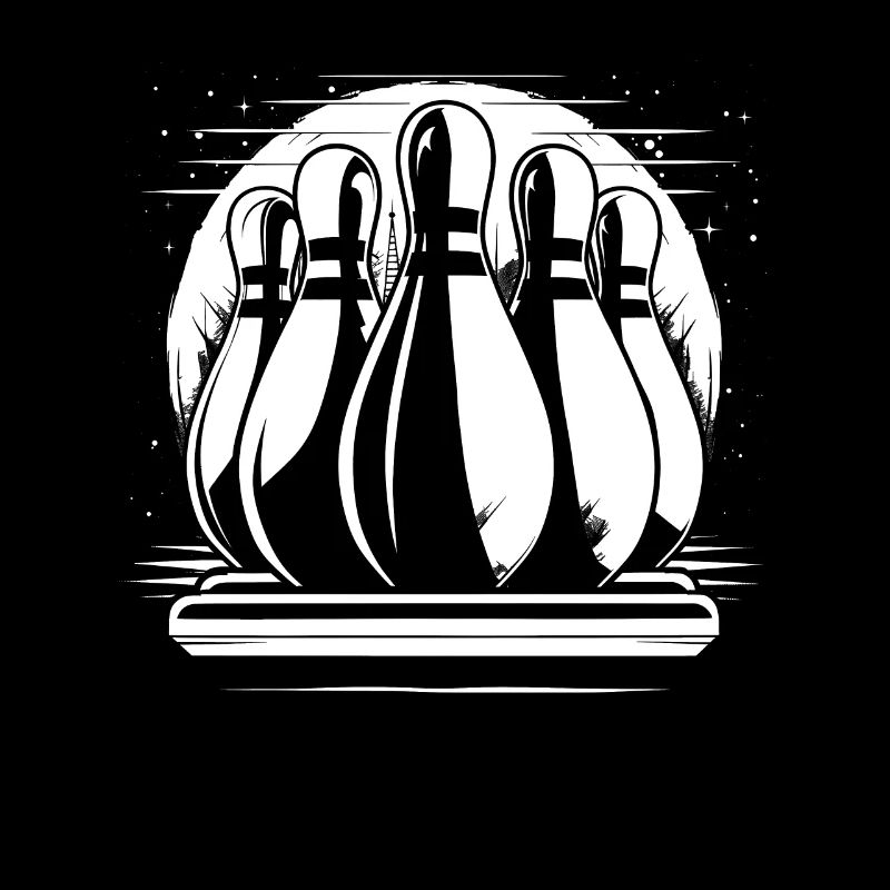 Bowling Pins Drawing