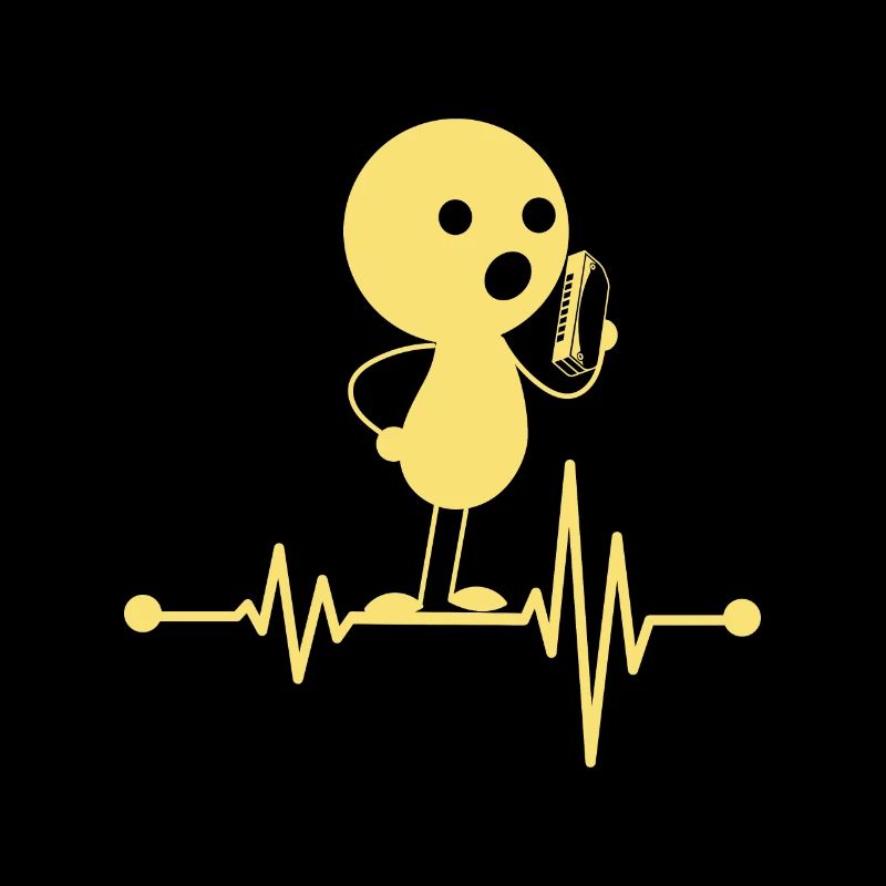 Harmonica Music Player Harmonica Heartbeat Mouth O