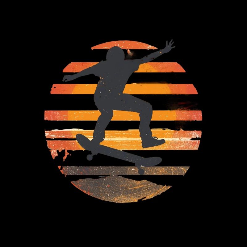 Sunset Skateboard Silhouette