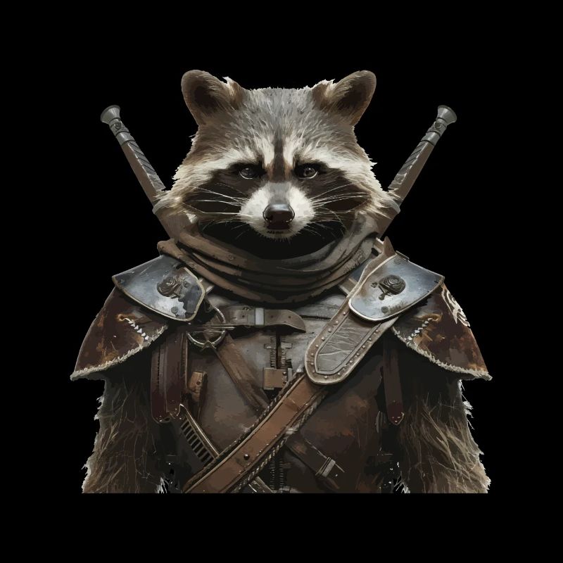 Waschbär Ritter Mittelalter