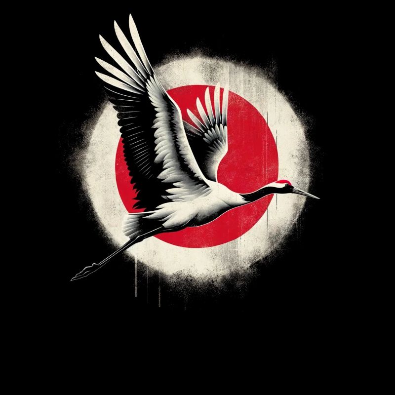 Crane Japan Flag