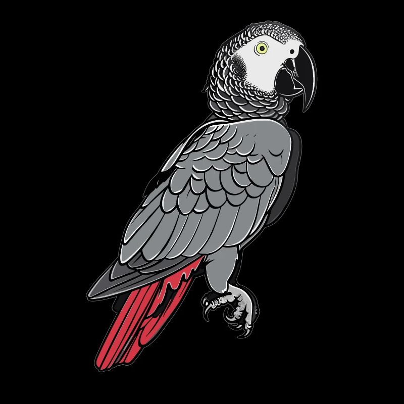 African grey parrots