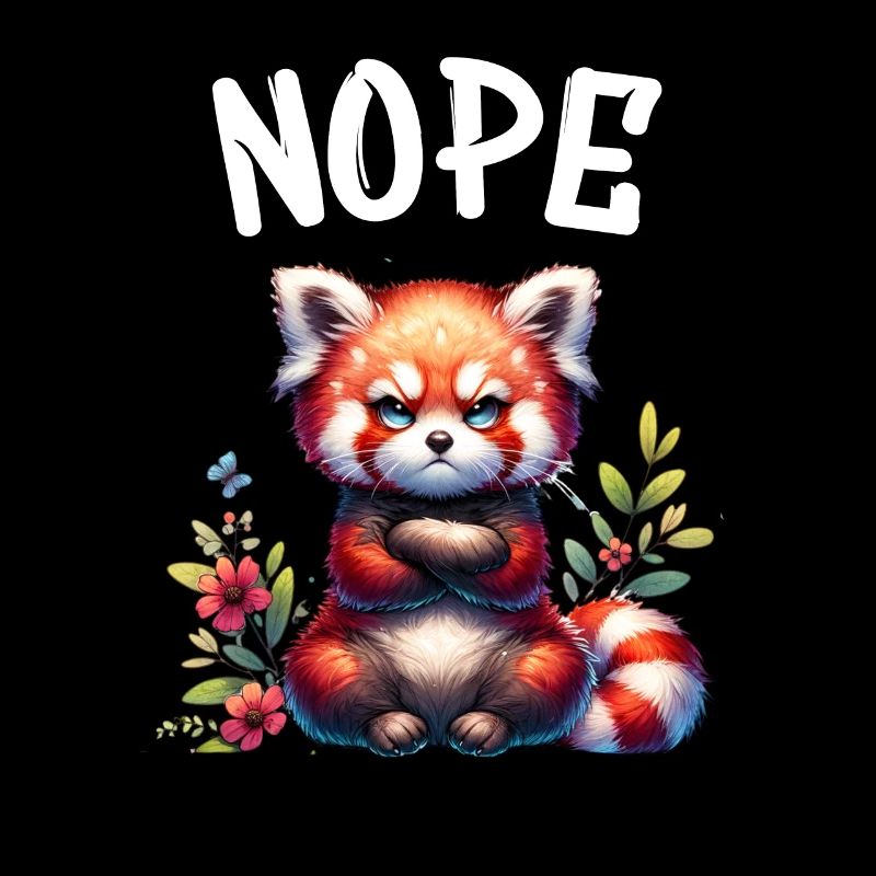 Roter Panda Lustiger Spruch Nope Feuerfuchs