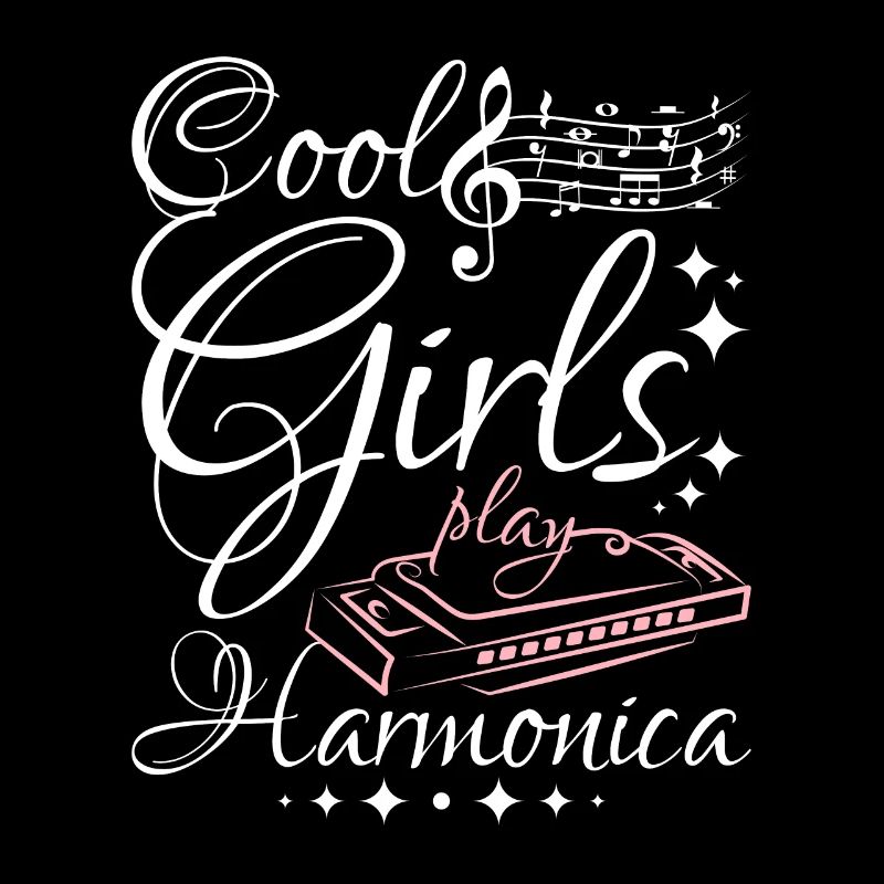 Harmonicist Cool girls play harmonica