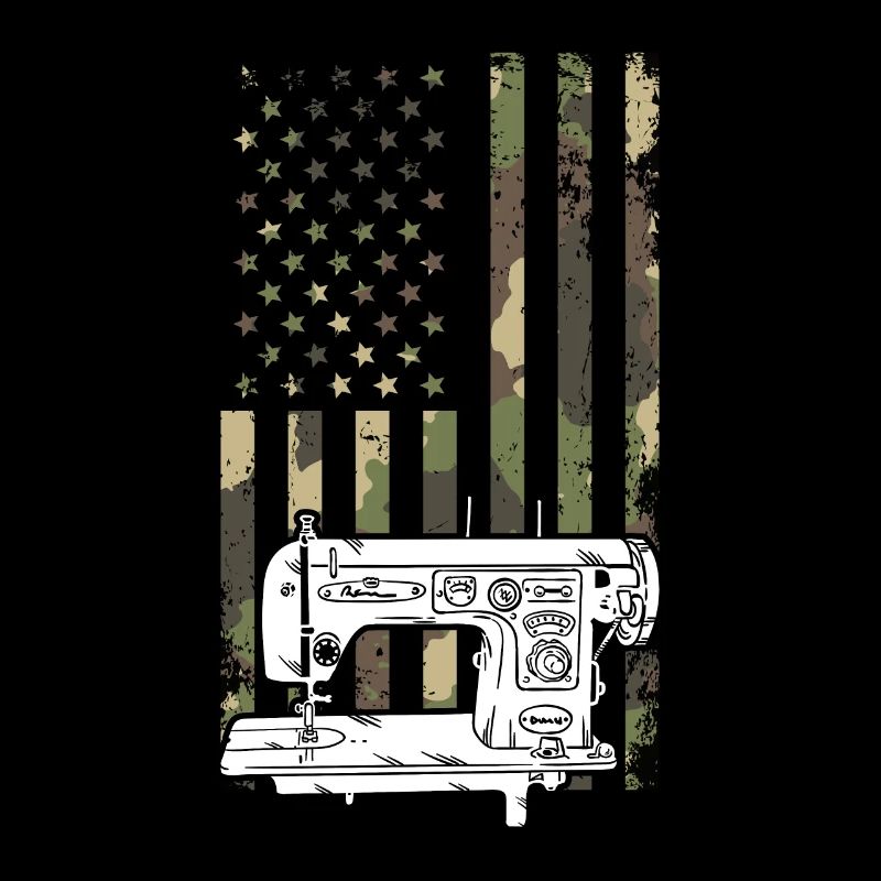 Sewing Camouflage US flag Sewing Machine