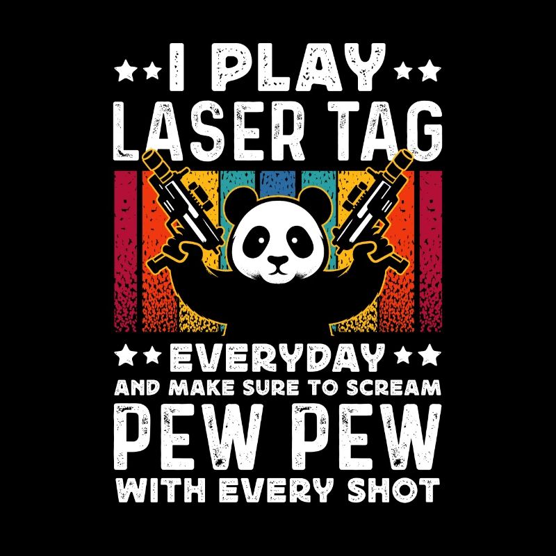 Laser Tag Panda Pew Pew Cadeau Rétro Laser Tag