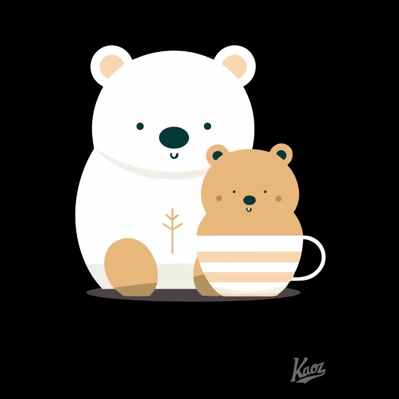 Big Bear and Little Bear in a Coffee Cup