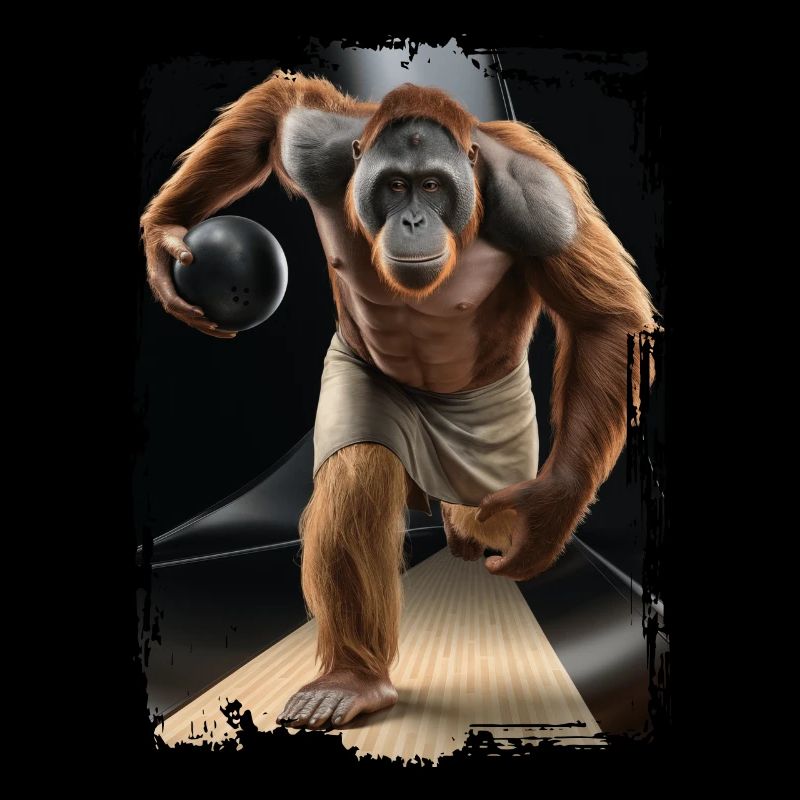 Orang-Utan spielt Bowling Geschenk