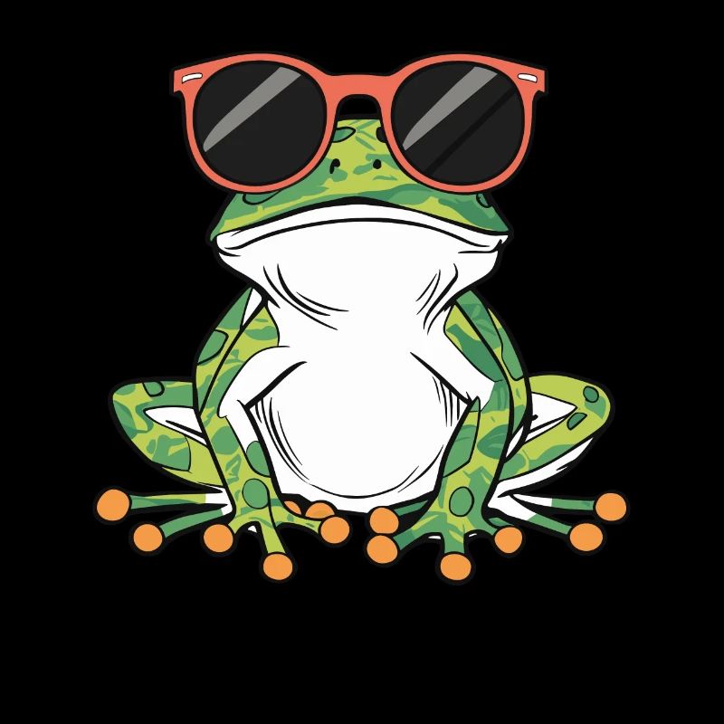 Cool frog with sunglasses