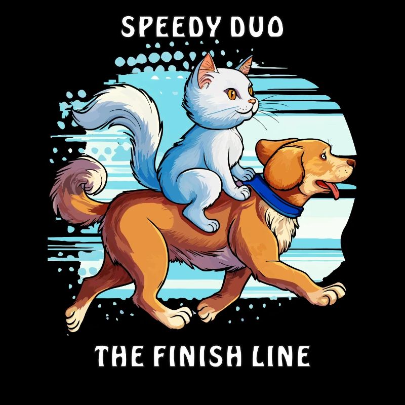 CHIEN CHAT SPEEDY DUO LA LIGNE D’ARRIVÉE