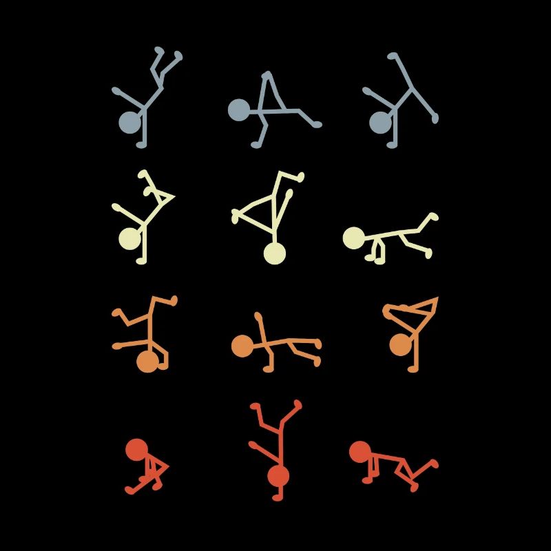Breakdancer stick figures